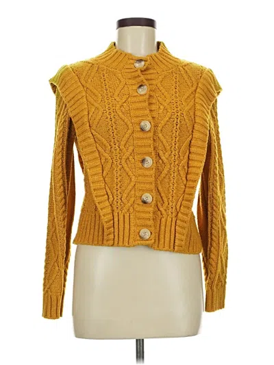 Pre-owned Central Park West Cardigan Sweater In Yellow