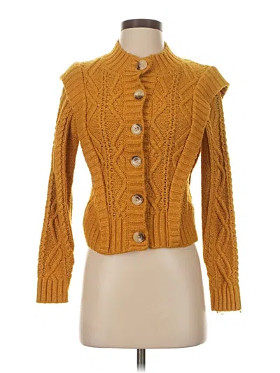 Pre-owned Central Park West Cardigan Sweater In Yellow