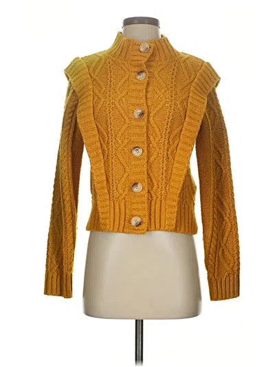 Pre-owned Central Park West Cardigan Sweater In Yellow