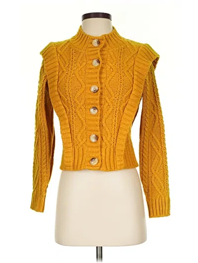 Pre-owned Central Park West Cardigan Sweater In Yellow