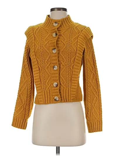 Pre-owned Central Park West Cardigan Sweater In Yellow