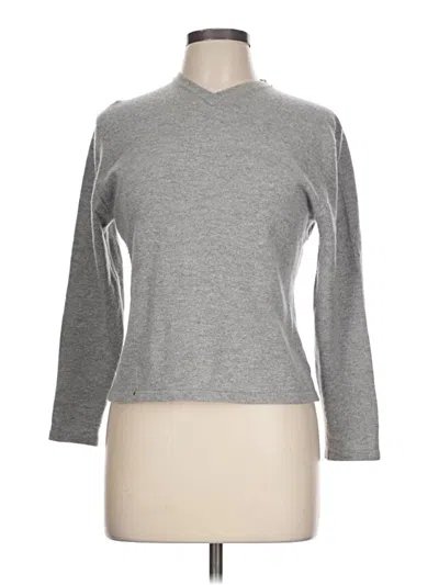 Pre-owned Central Park West Cashmere Pullover Sweater In Gray
