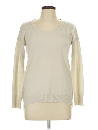 Pre-owned Central Park West Cashmere Pullover Sweater In Ivory