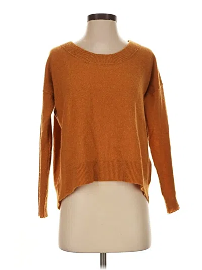 Pre-owned Central Park West Cashmere Pullover Sweater In Orange