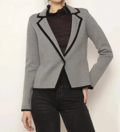 Central Park West Celine Sweater Blazer In Grey