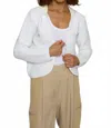 Central Park West Chanel Dickey Cardigan In White In White