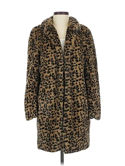 Pre-owned Central Park West Coat In Brown