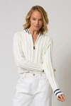 Central Park West Coen Cable Zip Up Bomber In Multi