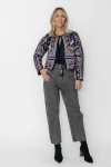 Central Park West Colette Reversible Quilted Jacket In Multi
