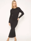 Central Park West Constance Cable Maxi Dress In Black