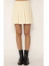 Central Park West Constance Cable Mini Skirt In Ivory In White