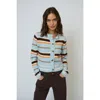 Central Park West Cozy Button Cardigan In Blue