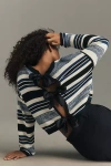 Central Park West Crew-neck Tie-back Sweater In Blue