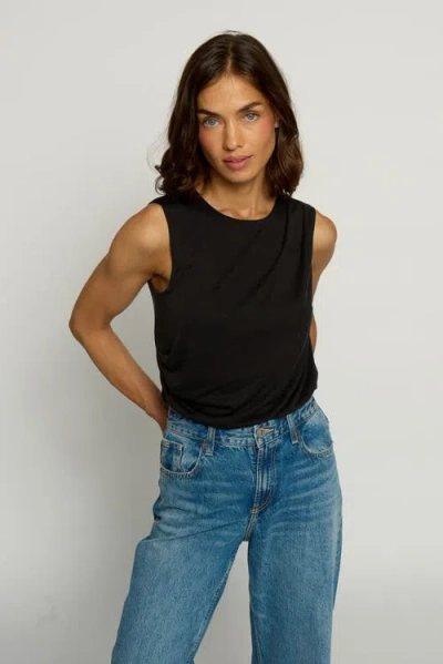 Central Park West Cupro Pleated Tank Top