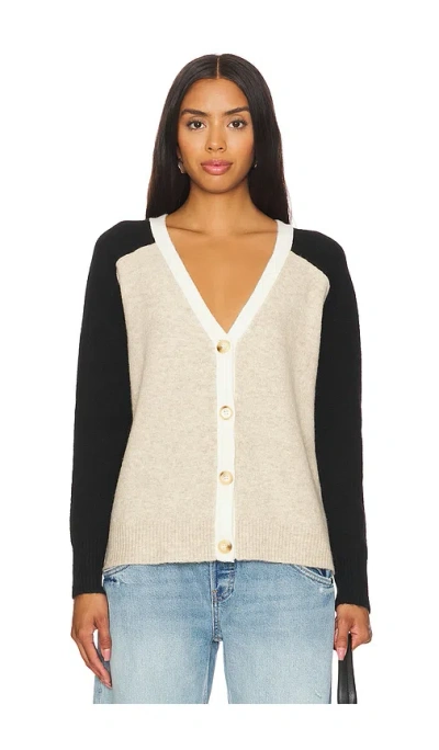 Central Park West Deacon Raglan Sleeve Cardigan In 블랙 콤보