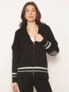 Central Park West Dove Shawl Cardigan In Black