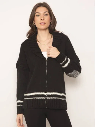 Central Park West Dove Shawl Cardigan In Black