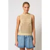 Central Park West Eden Palm Tree Mesh Shell In Brown