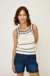 Central Park West Emanuel Nautical Stripe Tank In Neutral