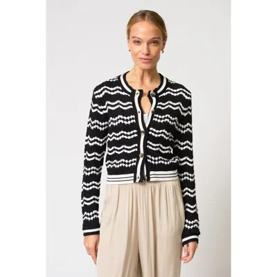 Central Park West Francie Novelty Crochet Cardi In Multi