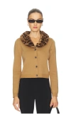 Central Park West Gia Sweater In Brown