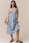 Central Park West Halter Neck Midi Dress
