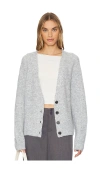 Central Park West Hugo Cardigan In 라이트 헤더 그레이