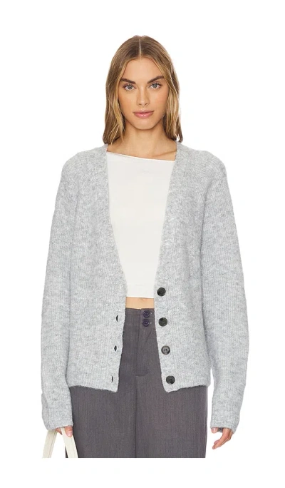Central Park West Hugo Cardigan In 라이트 헤더 그레이