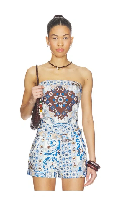 Central Park West Inez Paisley Hankercheif Bandau In Multi
