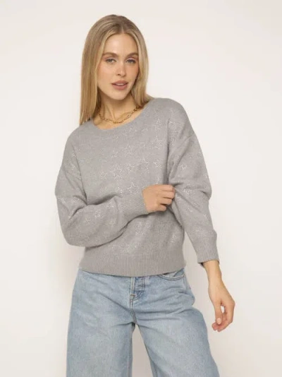 Central Park West Junie Star Crewneck In Grey