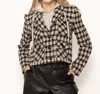 Central Park West Lincoln Crop Plaid Dickie Blazer In Multi