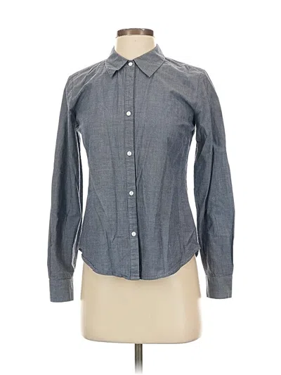 Pre-owned Central Park West Long Sleeve Blouse In Gray