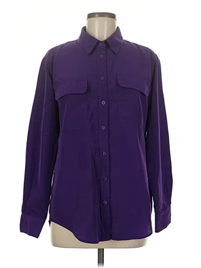 Pre-owned Central Park West Long Sleeve Blouse In Purple