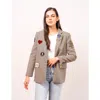 Central Park West Lucky Patches Blazer In Multi
