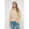 Central Park West Maisie Topstitch Sweater Jacket In Neutral
