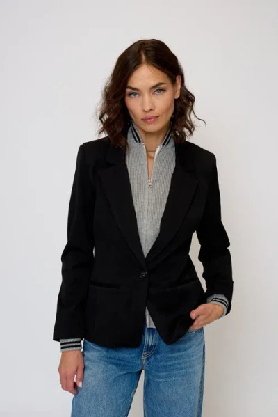 Central Park West Maribel Ponte Blazer With Dickey In Black