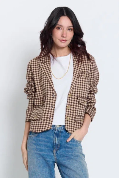 Central Park West Marlo Jacquard Knit Blazer In Multi