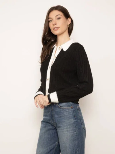 Central Park West Millie Fitted Polo In Black