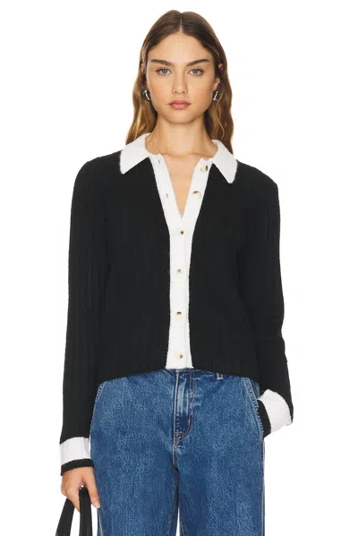 Central Park West Millie Fitted Polo In Black