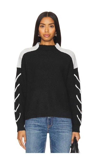 Central Park West Millie Whipstitch Mockneck In 블랙