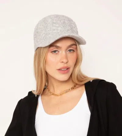 Central Park West Montauk Cable Knit Cap In Light Grey