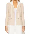 Central Park West Nautical Dickey Blazer In Khaki In Neutral