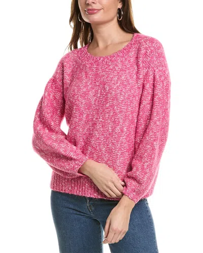 Central Park West New York Lennon Tweed Pullover In Pink