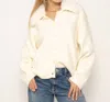 Central Park West Nola Fur Collared Oversize Cardigan In White