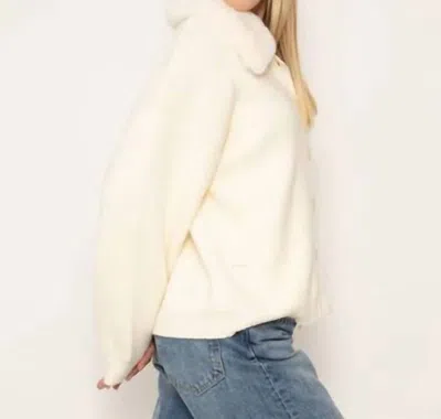 Central Park West Nola Fur Oversized Cardigan In Crea In Multi