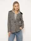 Central Park West Odette Oversized Blazer With Chunky Knit Dickey