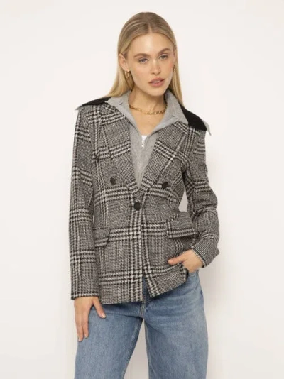 Central Park West Odette Oversized Blazer With Chunky Knit Dickey