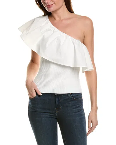 Central Park West One-shoulder Top In White