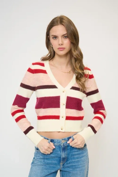 Central Park West Parker Striped Sweater In Multi