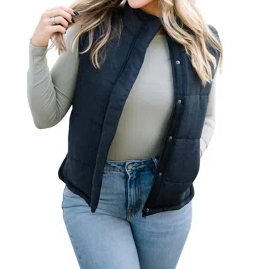 Central Park West Peyton Vest In Black